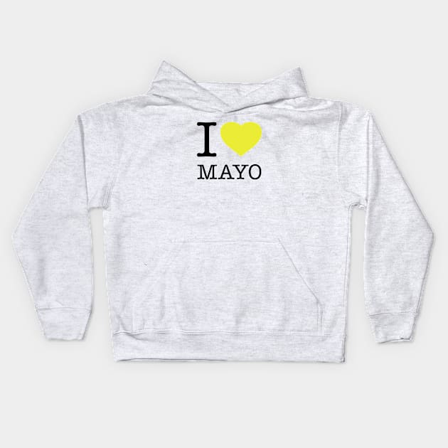 I LOVE MAYO Kids Hoodie by eyesblau